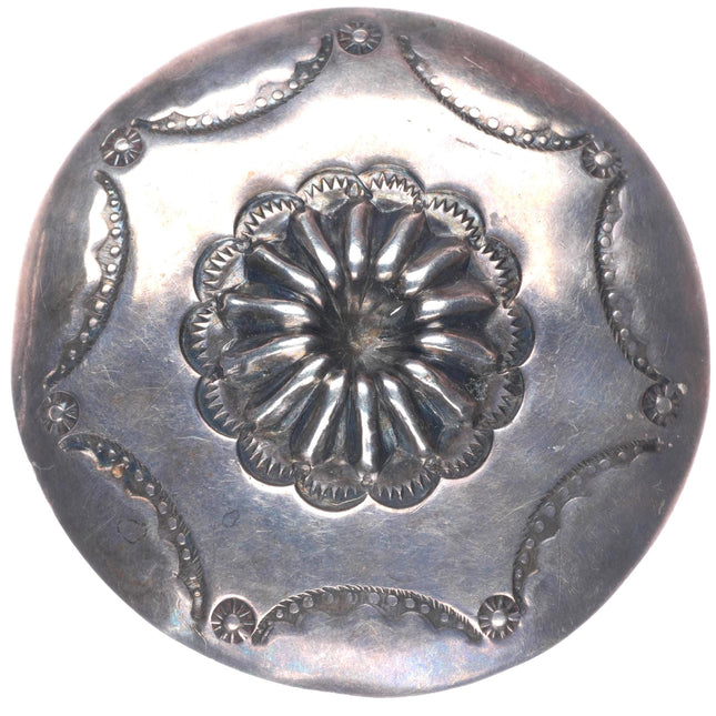 40's-50's Vintage Navajo sterling silver stamped concho style pin/brooch