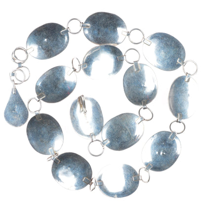 36" Gilbert Adeky Navajo heavy vintage sterling silver link concho belt