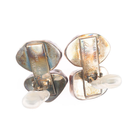 Rebecca Collins-Dallas Quartz butterscotch amber sterling silver earrings