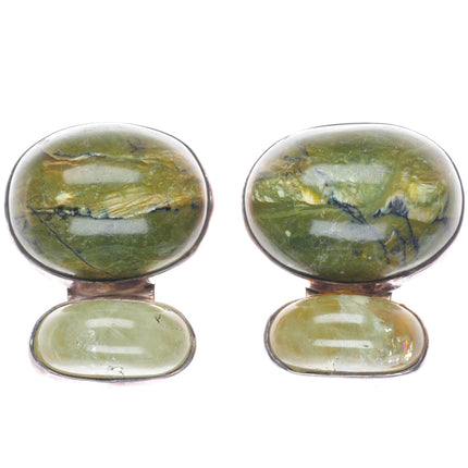 Rebecca Collins-Dallas Imperial Opal/Heliodor sterling silver earrings
