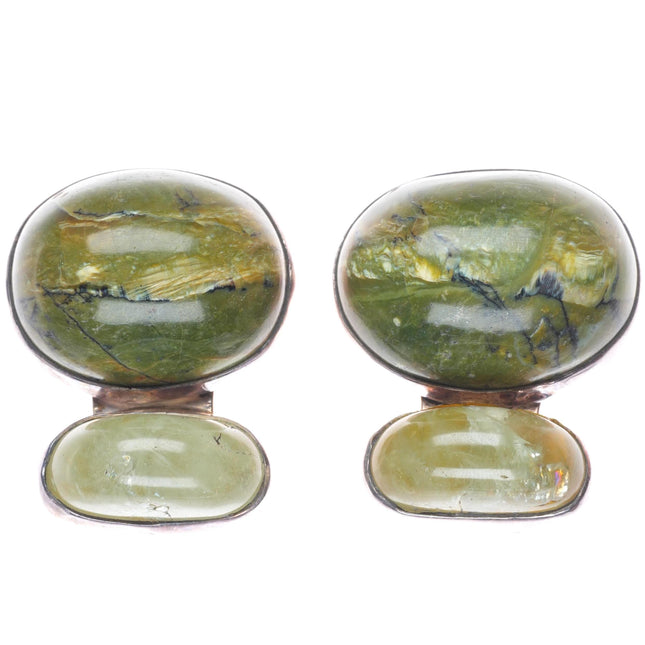 Rebecca Collins-Dallas Imperial Opal/Heliodor sterling silver earrings