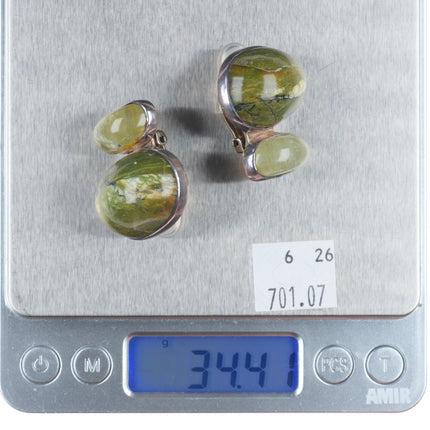 Rebecca Collins-Dallas Imperial Opal/Heliodor sterling silver earrings