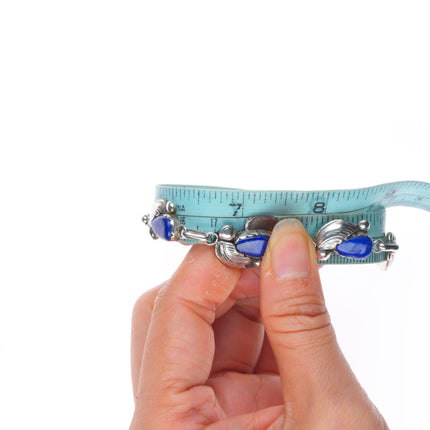 7" Simplicio Zuni sterling silver lapis lazuli link bracelet