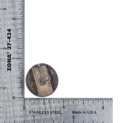 30's-40's UITA3 Navajo hand stamped sterling silver concho style earrings