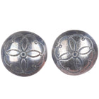 30's-40's UITA3 Navajo hand stamped sterling silver concho style earrings