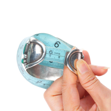 6.5" Vintage Coolidge Nez Navajo Royston turquoise sterling silver cuff bracelet