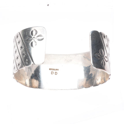 6.5" Donald Douglas Navajo sterling silver sugilite/turquoise cuff bracelet