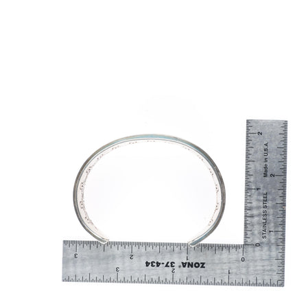 6.5" Aaron Brokeshoulder Choctaw/Shawnee/Kewa sterling silver cuff bracelet