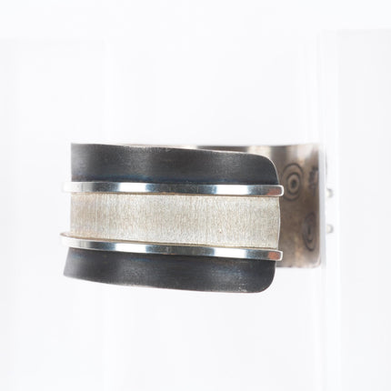 6.6" Aaron Brokeshoulder Choctaw/Shawnee/Kewa sterling silver cuff bracelet