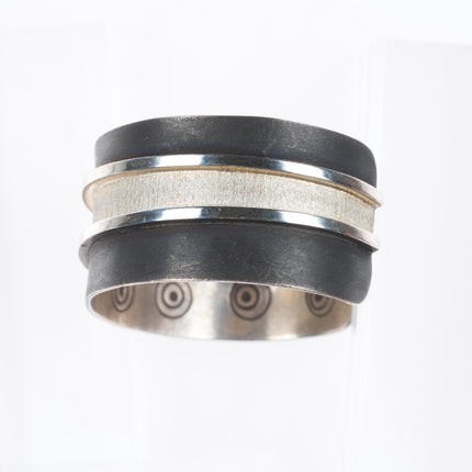 6.6" Aaron Brokeshoulder Choctaw/Shawnee/Kewa sterling silver cuff bracelet