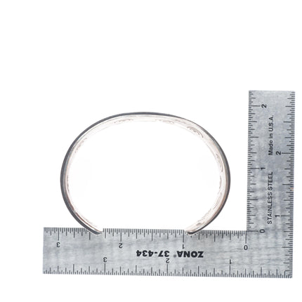 6.6" Aaron Brokeshoulder Choctaw/Shawnee/Kewa sterling silver cuff bracelet