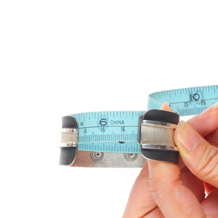 6.6" Aaron Brokeshoulder Choctaw/Shawnee/Kewa sterling silver cuff bracelet