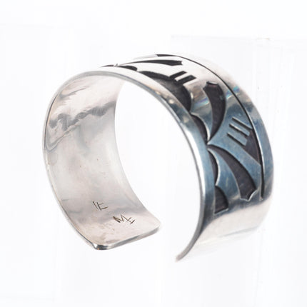 6.8" Marcus Coochwykvia  Hopicrafts sterling silver cuff bracelet in overlay style