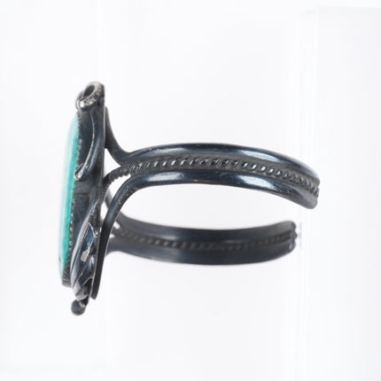 5.75" Vintage Robert Kelley Navajo sterling silver cuff bracelet large turquoise