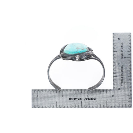 5.75" Vintage Robert Kelley Navajo sterling silver cuff bracelet large turquoise
