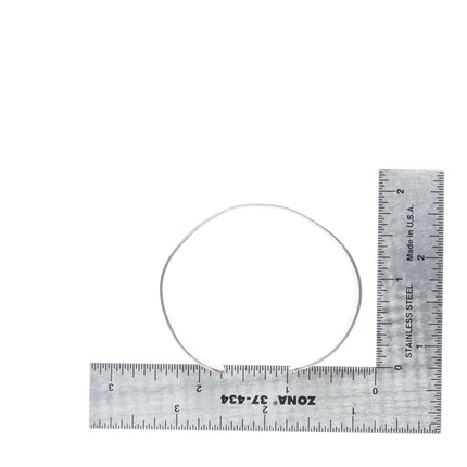6.1" 20's-30's Navajo ingot silver hand stamped band cuff bracelet