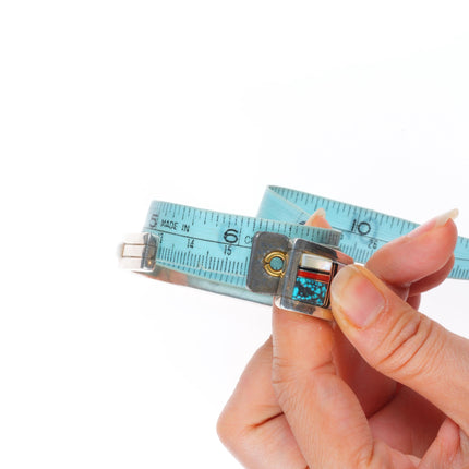 6.1" Sylvia Chee Navajo sterling silver, turquoise, coral, shell cuff bracelet