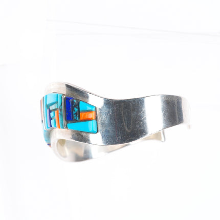 6.25" Patricia & Edward Becenti Navajo sterling silver cobblestone cuff bracelet