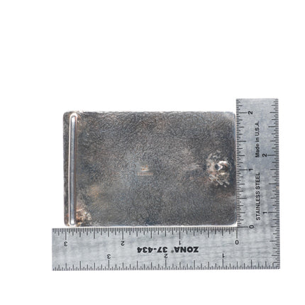 14k gold/Sterling silver Colorado Rocky mountains belt buckle