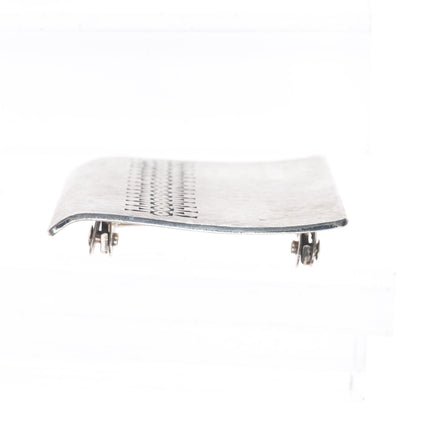 Norbert Peshlakai Navajo sterling silver modernist belt buckle