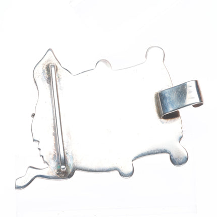 Emma Melendez Navajo sterling silver Aztec/Incan/Mayan style belt buckle