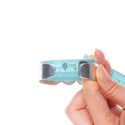 6.4" Dina Huntinghorse Morenci Turquoise 14k gold/sterling silver cuff bracelet