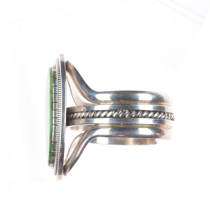 6.2" Walter Vandever Navajo Carico Lake turquoise sterling silver cuff bracelet