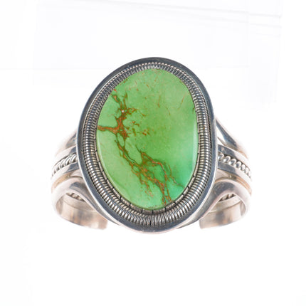 6.2" Walter Vandever Navajo Carico Lake turquoise sterling silver cuff bracelet