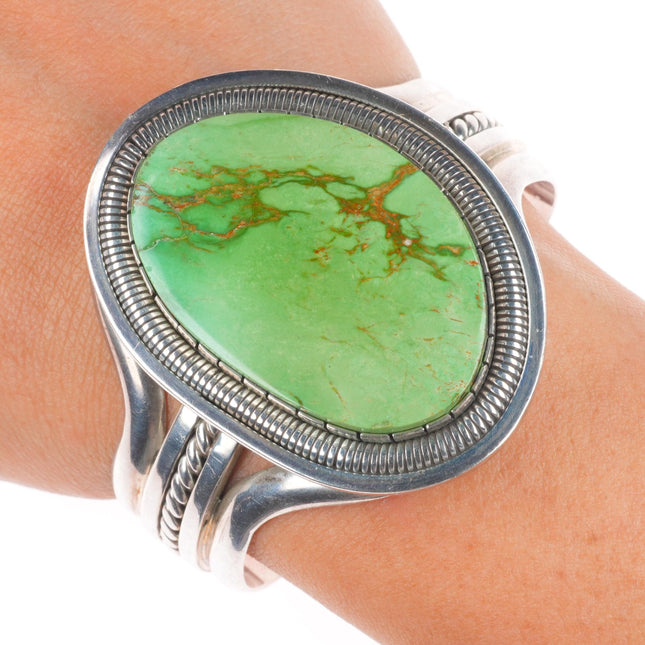 6.2" Walter Vandever Navajo Carico Lake turquoise sterling silver cuff bracelet