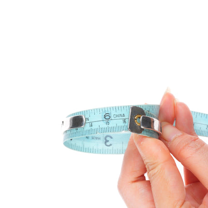 6.4" Vintage Native American sterling silver storyteller cuff bracelet