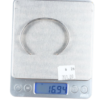 6.4" Vintage Native American sterling silver storyteller cuff bracelet