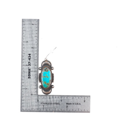 Stanley Parker Navajo sterling silver high grade turquoise earrings