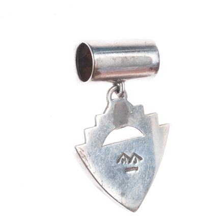 Mark Jimenez Apache/Comanche Native American spiderweb turquoise inlay pendant