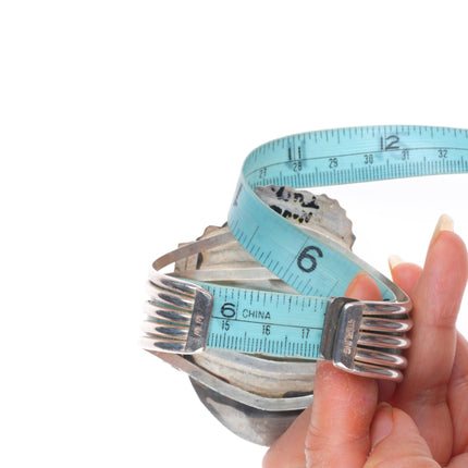 6.75" Wilbur Wauneka Navajo sterling silver vintage cuff bracelet big turquoise