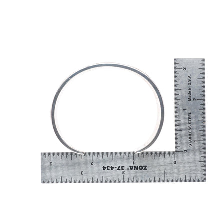 7.1" Hopi 14k gold/sterling silver heartline bear overlay style cuff bracelet