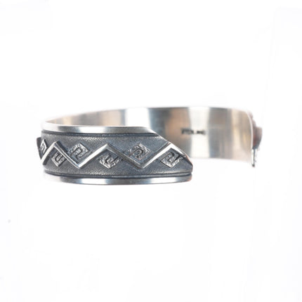 5.8" R.J. Scott Navajo sterling silver modernist cuff bracelet
