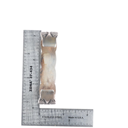 7.25" Emerson Bill Navajo deep stamped sterling silver cuff bracelet