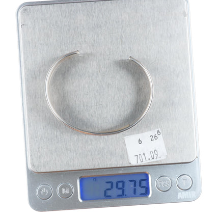 6.4" M Tahe vintage Navajo sterling silver twisted wire cuff bracelet