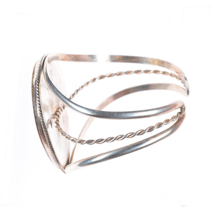 6.5" Vintage Navajo Royston boulder turquoise sterling silver cuff bracelet