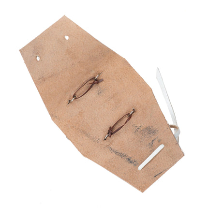 Vintage Zuni/Navajo sterling silver turquoise cluster Ketoh bowguard bracelet