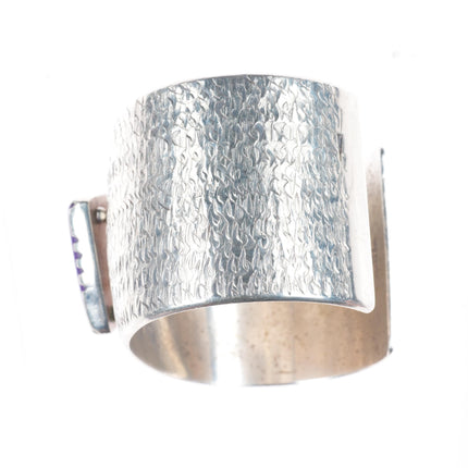 6.2" Darrell Jumbo Navajo sterling silver modernist charoite cuff bracelet