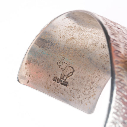 6.2" Darrell Jumbo Navajo sterling silver modernist charoite cuff bracelet