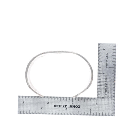 6.6" 1920's Antique Navajo ingot silver whirling logs/arrows stamp cuff bracelet