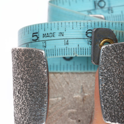6" Huge Darryl Dean Begay Navajo tufa cast sterling silver turquoise cuff bracelet