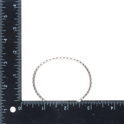 6.25" LP Heavy vintage Navajo sterling silver storyteller cuff bracelet