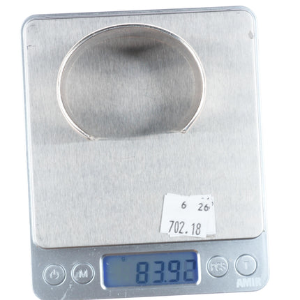 6.25" LP Heavy vintage Navajo sterling silver storyteller cuff bracelet