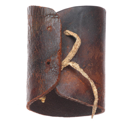 1940's Vintage Navajo chiseled sterling silver Ketoh Bowguard bracelet turquoise