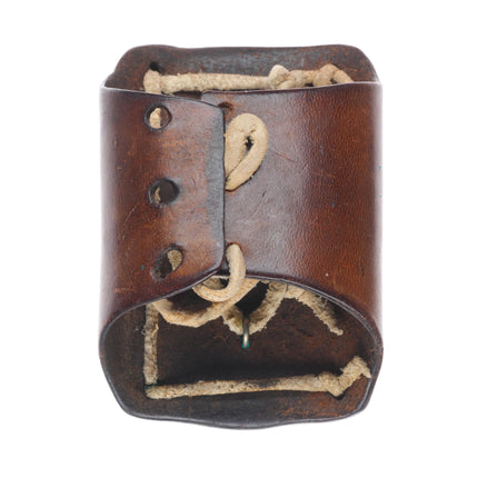 40's-50's Vintage Navajo cast sterling silver Ketoh Bowguard bracelet turquoise