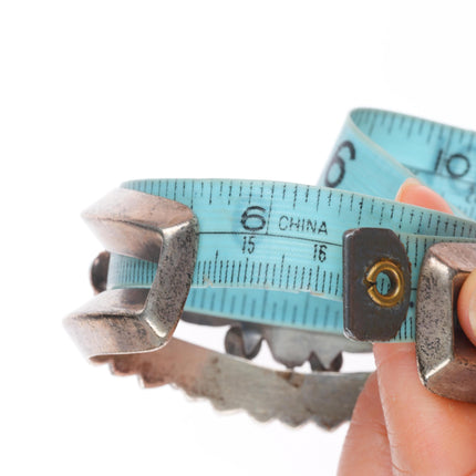 6.4" c1950's Vintage Navajo sterling silver high grade  turquoise cuff braclet