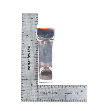 6.2" Platero/Yellowhorse Navajo sterling silver lapis/turquoise cuff bracelet